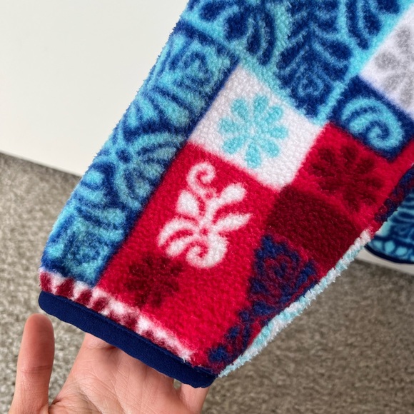 Patagonia Synchilla Snap-T Makai Totally Red Patchwork Pull Over Fleece Size XS - Picture 6 of 11